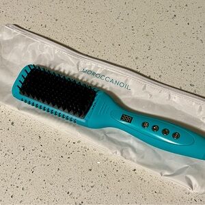 MOROCCAN OIL Smooth Style Teal Ceramic Heated Straightening Hair Brush